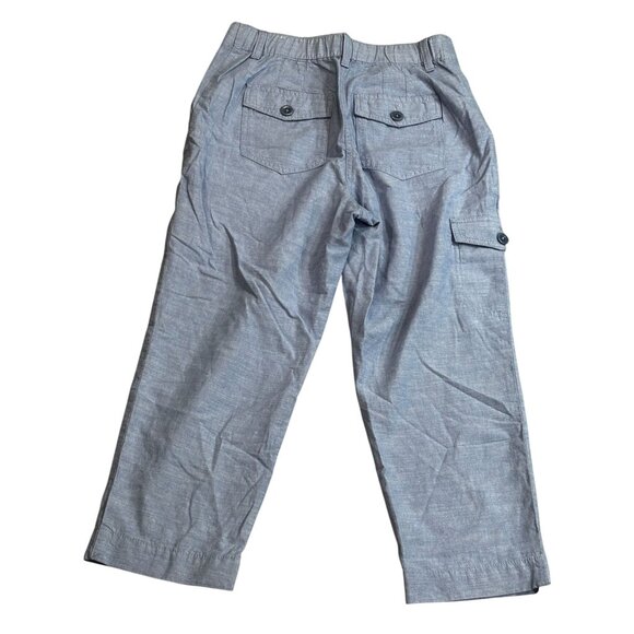 Talbots 2P Supersoft Cargo Pants 100% Cotton Blue - Picture 2 of 10